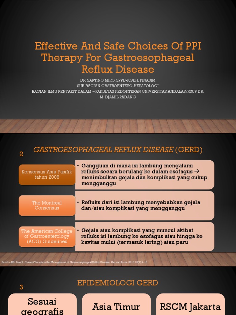 Effective and Safe Choices of PPI Therapy For Gastroesophageal Reflux