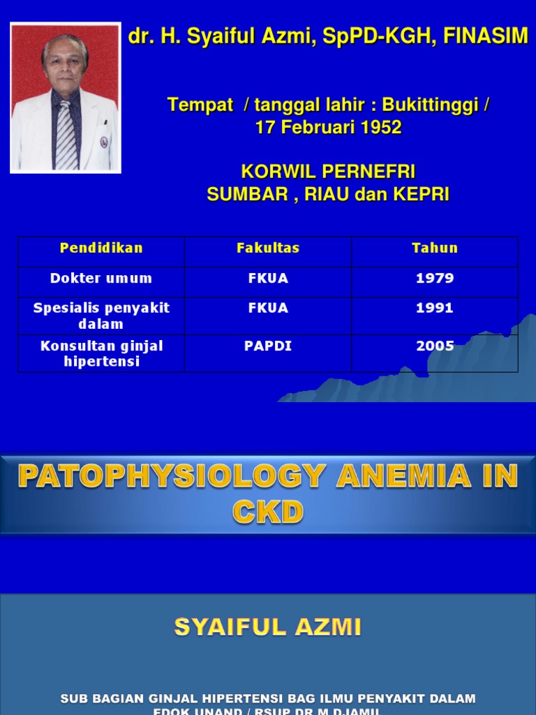 Anemia Renal | PDF | Internal Medicine | Kidney