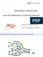 Programas Orientados a Jefes de Obra: Teoría de las restricciones y administración de proyectos