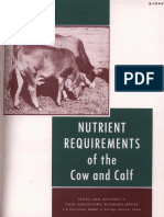 Nutrient Requirements of Cows and Calves