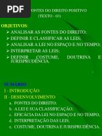 Fontes do direito