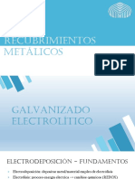 Recubrimientos metálicos - Galvanizado electrolítico