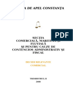 Sectia Comerciala - Decizii Relevante Trimestrul II 2008 - Comercial