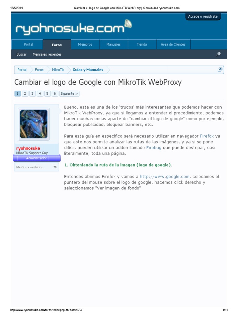 Cambiar El Logo de Google Con MikroTik WebProxy - Comunidad Ryohnosuke |  PDF | HTML | Php