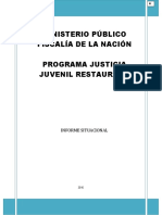 Informe Situacional 2016 Programa Justicia Juvenil Restaurativa