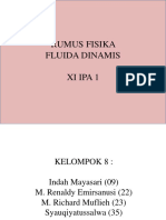 Rumus Fisika Fluida Dinamis