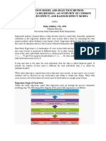 Regression Analysis of Panel Data