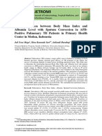 The Correlation between Body Mass Index and Albumin Level with Sputum Conversion in AFB-Positive Pulmonary TB Patients in Primary Health Center in Medan, Indonesia