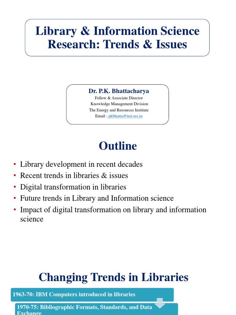 Trends in Library and Information Science | PDF | Libraries | Analytics