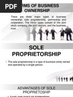 Forms of Business Ownership