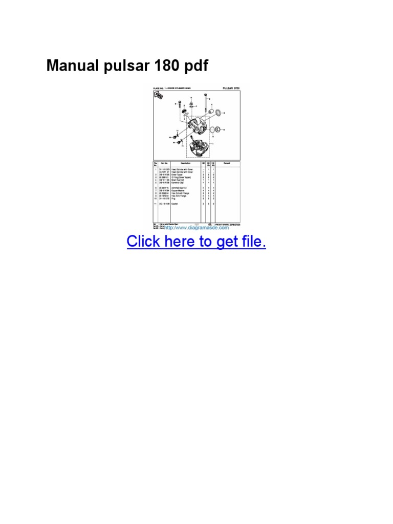 BAJAJ PULSAR 180 SERVICE MANUAL PDF visual data 5