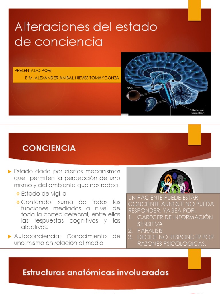 Alteraciones Del Estado de Conciencia | PDF | Coma | Cerebro