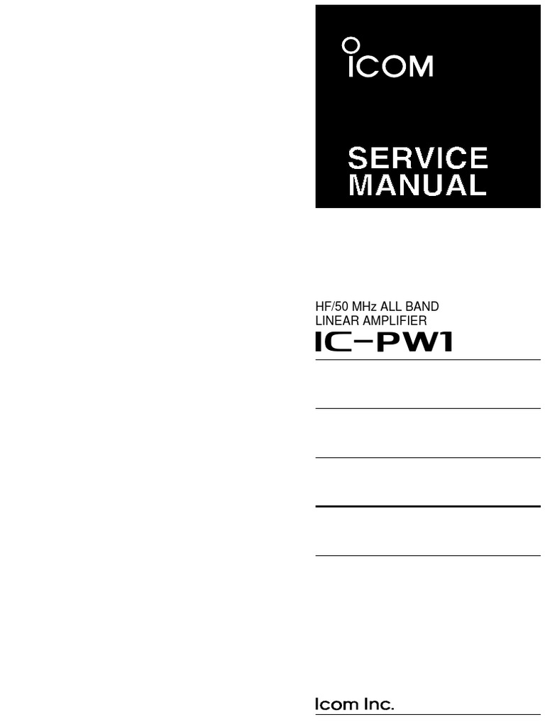 Pw1 F Amplifier Repair ManualE PDF Amplifier Power Supply