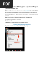 How To Reset Inkpad Using Epson Adjustment Program