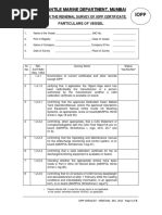 Checklist For The Renewal Survey of Iopp Certificate PDF