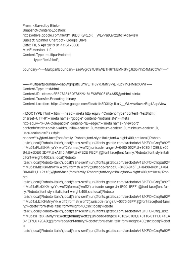 Spinner Chart Pdf Google Drive Mhtml Pdf Alternate Reality Network Architecture