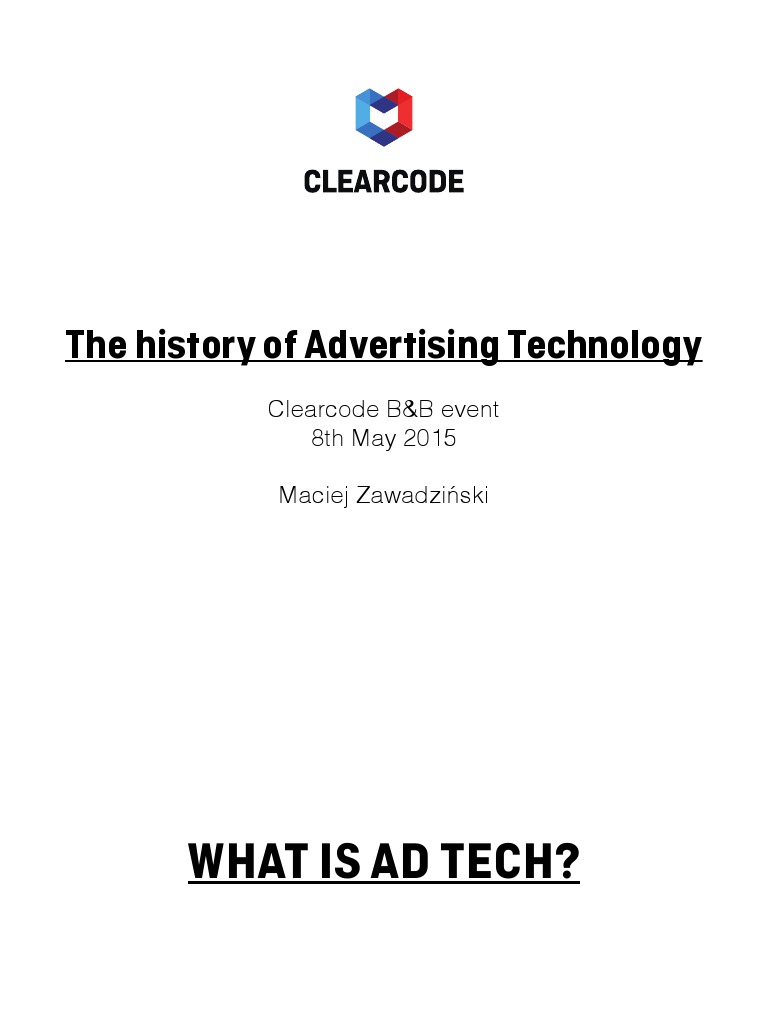 History of AdTech | Download Free PDF | Http Cookie | Online Advertising