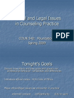 Ethical and Legal Issues COUN 540.ppt