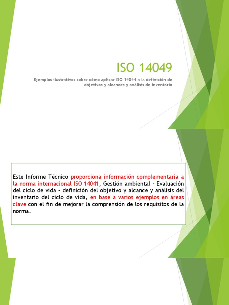 Iso 14049 | PDF | Evaluación del ciclo de vida | Gases de efecto ...