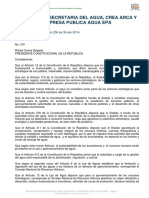 Decreto Ejecutivo Nro. 310 Creación ARCA y EPA_30abr14