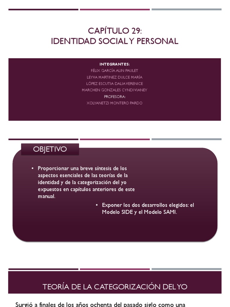 Identidad Social y Construcción del Yo | PDF | Comportamiento | Sociedad