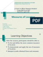 Statistical Research Training Excel Course