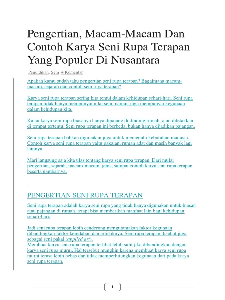 Seni Rupa Terapan Wulan Pdf