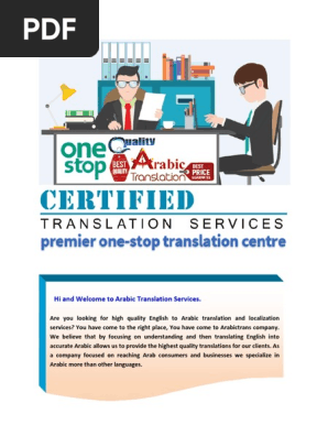 Arabic Translation Brochure Pdf Arabic Translations