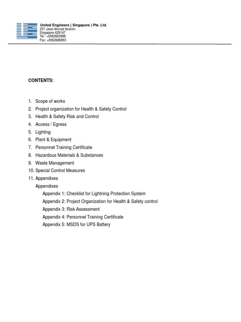 UPS Installation Method Statement | PDF | Personal Protective Equipment ...