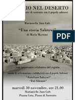 SPECCHIO NEL DESERTO - solidarietà al popolo Sahrawi con proiezione film di Mario Martone Il Colibrì Onlus - Piano di Sorrento 30 novembre 2010