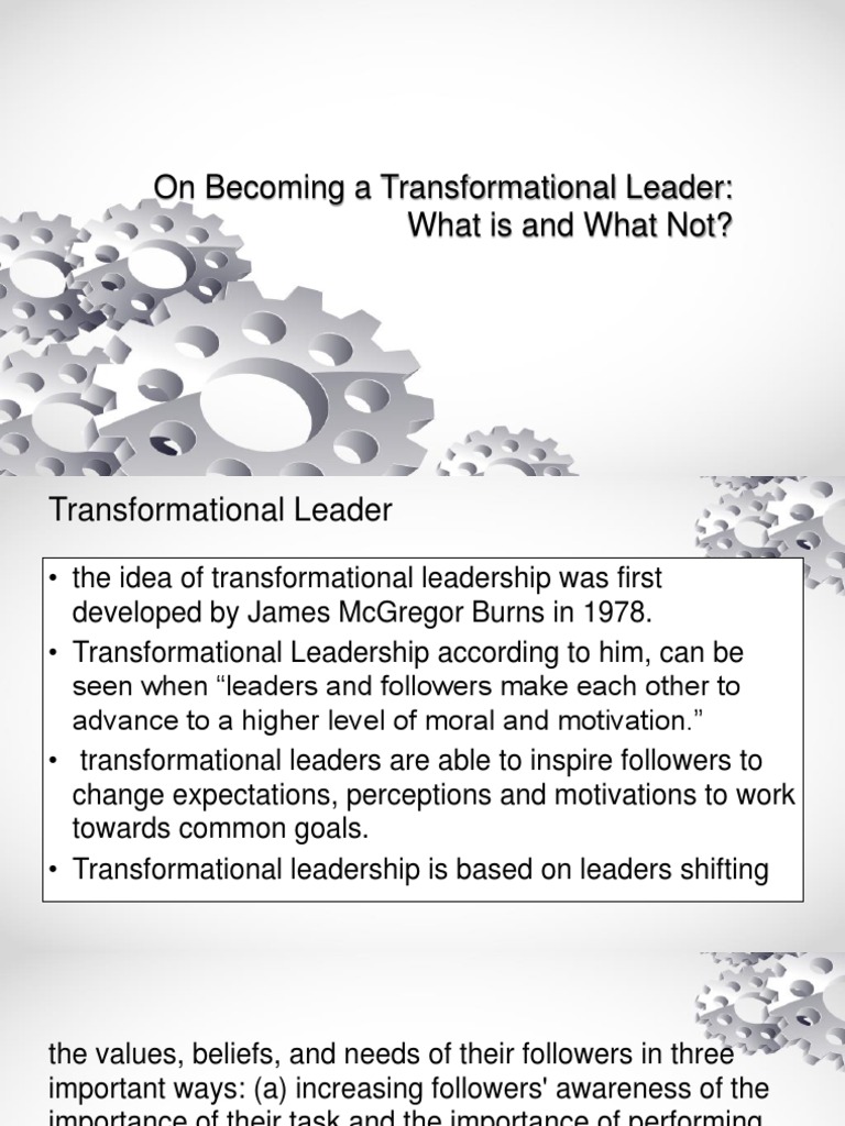 Understanding Transformational Leadership | PDF | Transformational ...