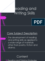 Powerpoint in Reading and Writing Skills