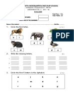 Kindergarten Assessment Provides Concise Title for Document