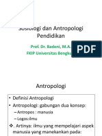 Sosiologi Dan Antropologi Pendidikan