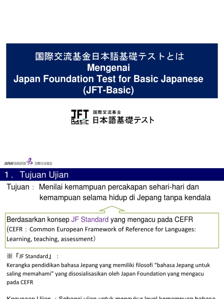 Panduan Ujian JFT-Basic Jepang | PDF
