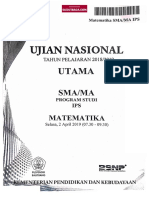 Soal Matematika IPS SMA UN 2019