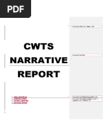 CWTS Narrative Report