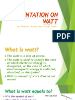 Presentation On Watt