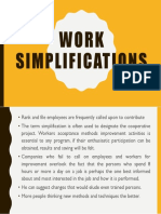 Work Simplifications