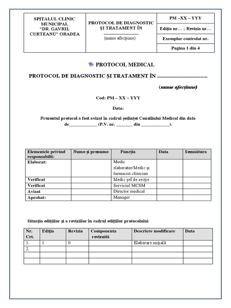 Model Protocol Medical | PDF