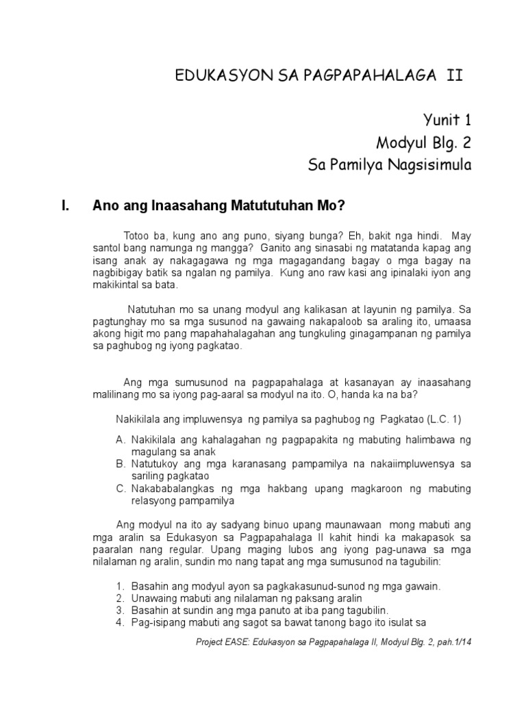 EP II Modyul 2 | PDF