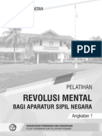 Panduan Pelatihan Revolusi Mental bagi PNS angkatan I 2018