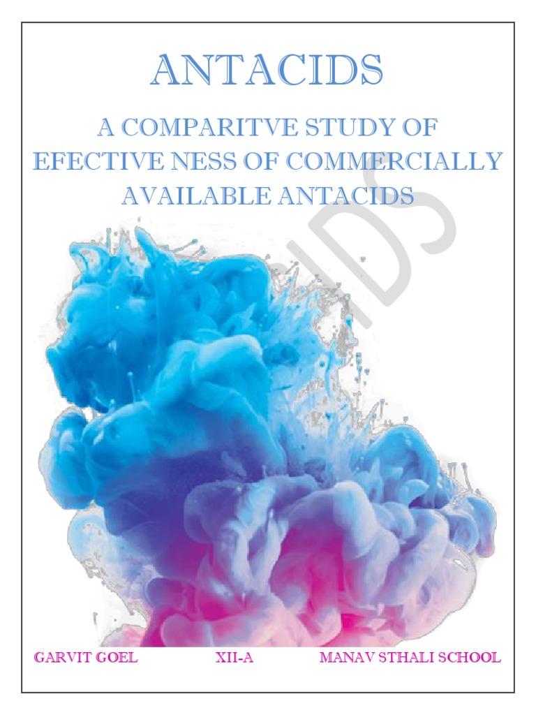 ANTACIDS (Chemistry Class 12 Project) PDF Titration Chemistry