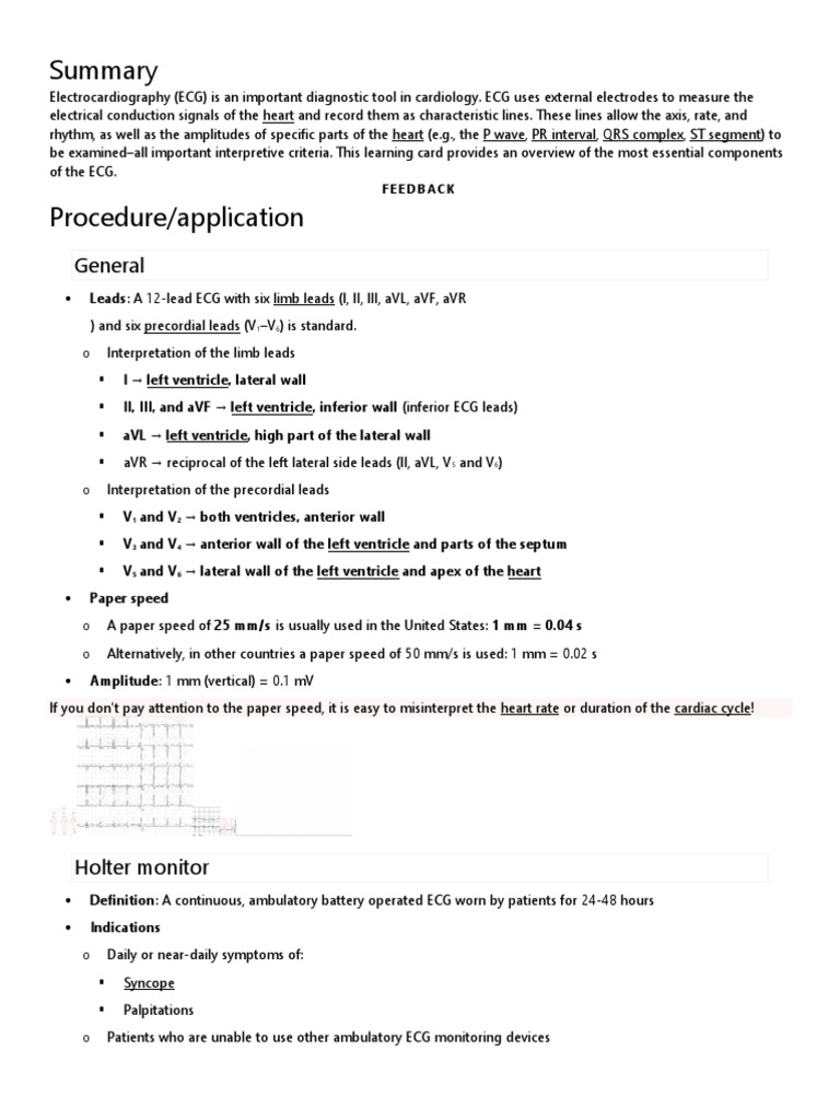 Essential ECG Components Overview | PDF | Electrocardiography ...