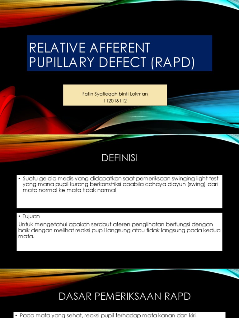 Tes RAPD dan Grading Pupil | PDF