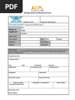 ACPL Background Verification Form PDF