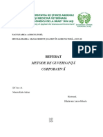 Referat Metode de Guvernanta Corporativa