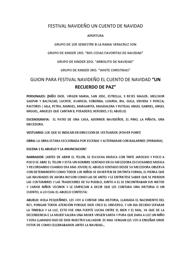 Guion para Festival Navideño Un Cuento de Navidad | PDF | Lucifer ...