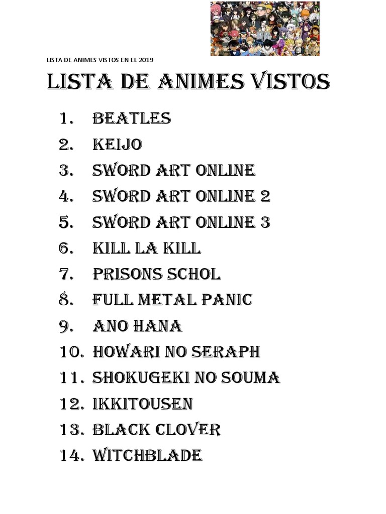 Lista Anime Online