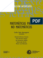 Matemáticas para no matemáticos